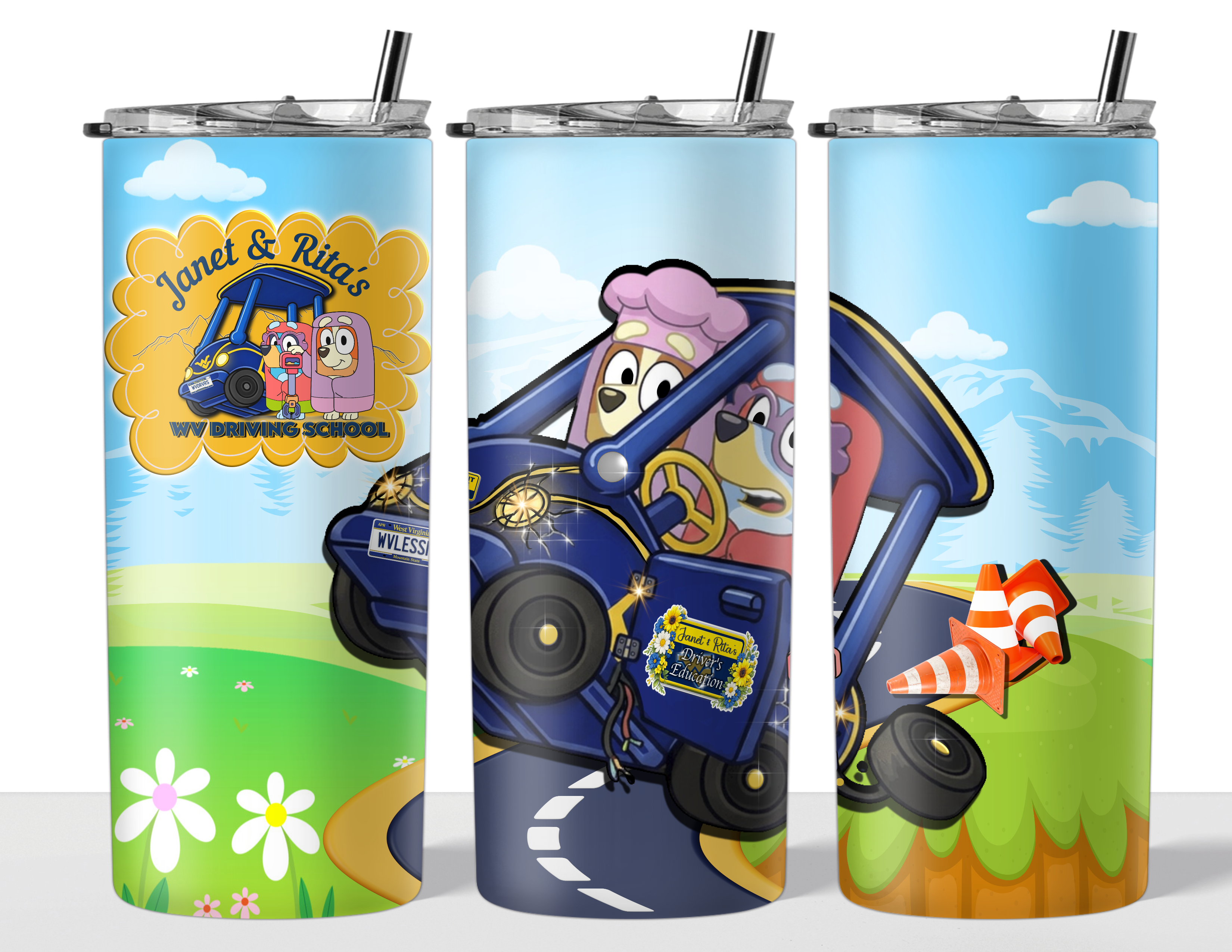 Sublimation Tumbler Wrap 20 Oz - Janet & Ritas WV Driving School
